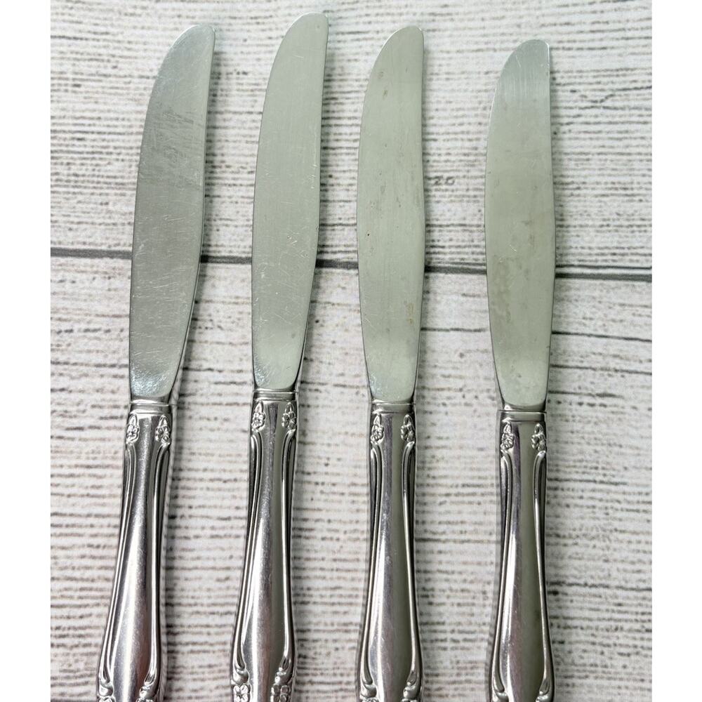 Oneida Community Chatelaine Stainless Steel Flatware Knives Lot Of 4 - Picture 2 of 4